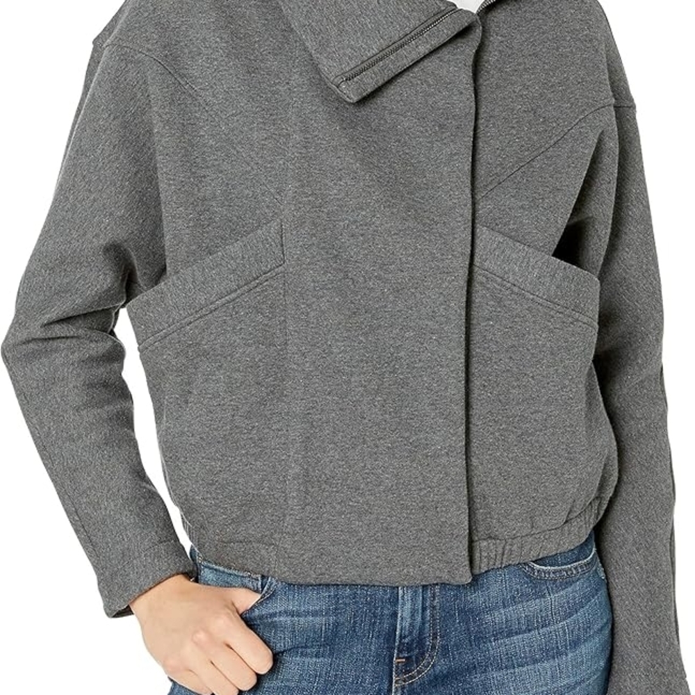 Cupcakes And Cashmere Brin Moto Sweatshirt Jacket M